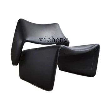 ZC Итальянский минималистский Одноместный диван-кресло, Скандинавская гостиная, Дизайнерский стул с откидной спинкой, Одноместный тканевый стул