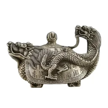 Восточный Старинный Чайник ручной работы с резным Медным Драконом из металла ручной работы