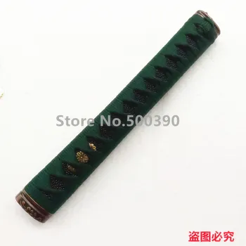 Красивая Ручка Tsuka Из Сплава Fuchi Kashira Menuki Green Ito Для Японского Меча Samurai Katana Ручной Работы