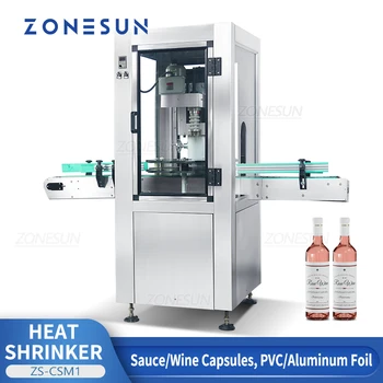 Автоматическая машина для запайки капсул из винных бутылок ZONESUN, Термопластичная пленка из ПВХ, Термоусадочная упаковка из алюминиевой фольги ZS-CSM1