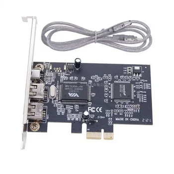 Новая карта PCIe 1394 для видеозахвата DV HDV HD PCIe 1394 A B FireWire card 1394 к PCI-e 1X для настольных компьютеров