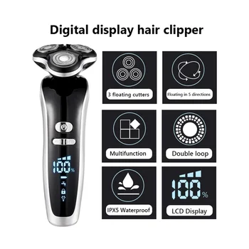 Мужская Электробритва 4D Электрический Триммер Для Бороды USB Перезаряжаемая Профессиональная Машинка Для Стрижки Волос Hair Clipper Adult Shave Men