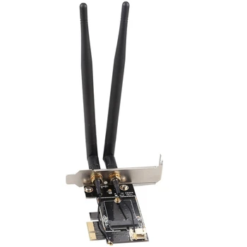 4X PCI-E X1-M.2 NGFF E-Key Wifi Адаптер беспроводной сети, карта-конвертер с Bluetooth для настольных ПК
