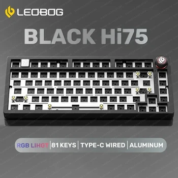 Клавиатура Leobog Hi75 из алюминиевого сплава, механическая клавиатура, Usb Проводная RGB подсветка, мужской аксессуар для компьютерных игр, подарки
