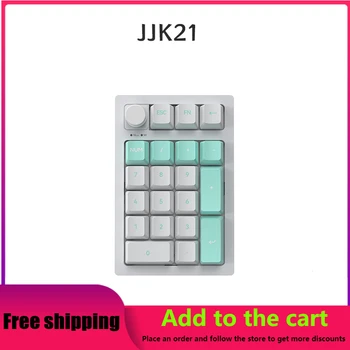 Цифровая клавиатура FEKER JJK21, Беспроводная Bluetooth, трехрежимная Эргономичная офисная механическая цифровая клавиатура с подсветкой RGB, 21 клавиша