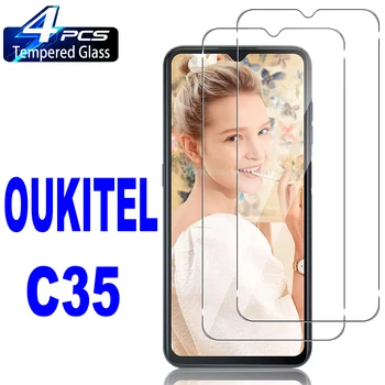 2/4 шт. закаленное стекло для OUKITEL C35 Защитная стеклянная пленка для экрана