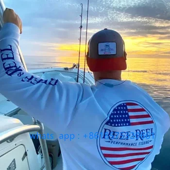 Рыболовные футболки Мужские Летние Уф-Солнцезащитные Рубашки С Длинным Рукавом Performance Fishing Shirts Upf 50 + Camisa Pesca Custom Jersey