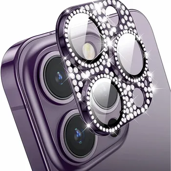 Защитная пленка для объектива камеры Bling 3D Rhine stone Diamond для iPhone 13 14 11 Pro Max Plus 12 Mini 14Pro 13Pro Стеклянная Задняя крышка объектива